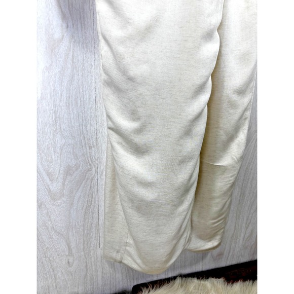 Anthropologie Graziella‎ Twist Waist Linen Midi Dress Chic Summer Womens 10 - Picture 7 of 8